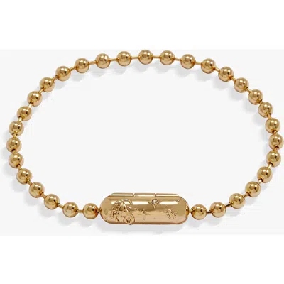 Alex And Ani Capricorn Zodiac Barrel Bead Bracelet In Gold