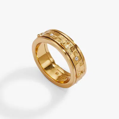 Alex And Ani Chess Fidget Ring In Gold