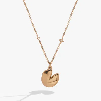 Alex And Ani Fortune Cookie 'it's Your Lucky Day' Locket Pendant In Gold
