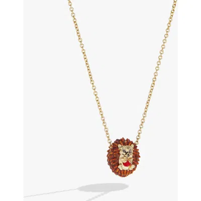 Alex And Ani Hedgehog Slider Necklace In Brown