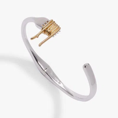 Alex And Ani Pasta Girl Spaghetti Fork Cuff In Metallic
