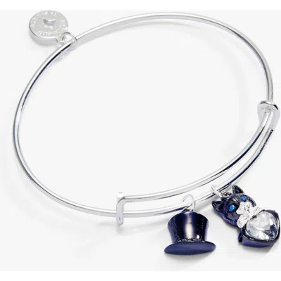 Alex And Ani Tuxedo Cat Charm Bangle In Metallic