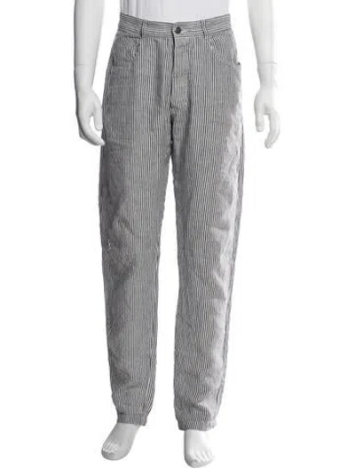 Pre-owned Alex Crane  Linen Pants In Silver