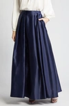 Alex Evenings Satin Ball Skirt In Dark Navy