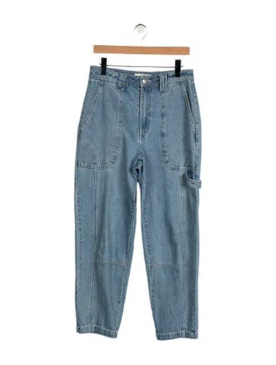 Pre-owned Alex Mill High-rise Straight Leg Jeans In Blue