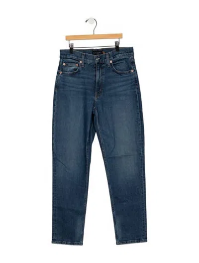 Pre-owned Alex Mill High-rise Straight Leg Jeans W/ Tags In Blue