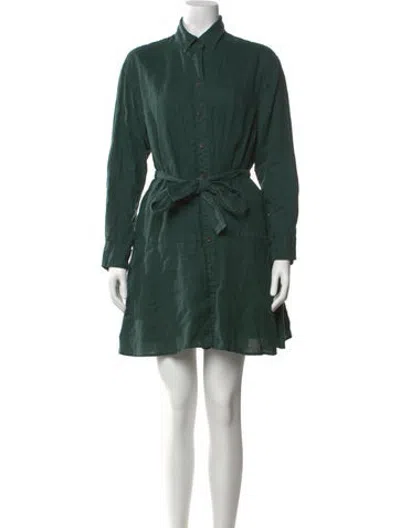 Pre-owned Alex Mill Linen Mini Dress In Green