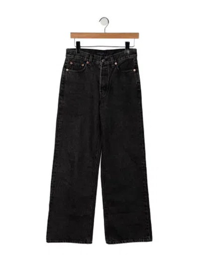 Pre-owned Alex Mill Mid-rise Straight Leg Jeans In Grey