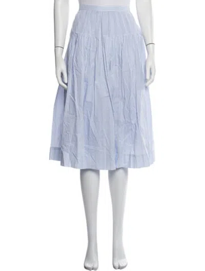 Pre-owned Alex Mill Striped Midi Length Skirt W/ Tags In Blue