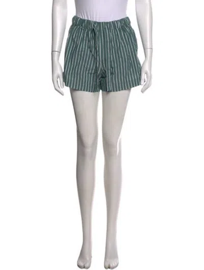 Pre-owned Alex Mill Striped Mini Shorts W/ Tags In Green