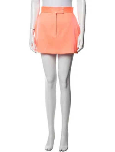 Pre-owned Alex Perry Acetate Mini Skirt In Orange