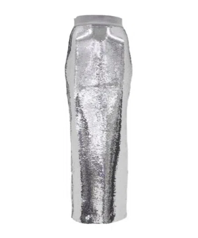 Alex Perry Denton Sequin-embellished Maxi Skirt In Gray