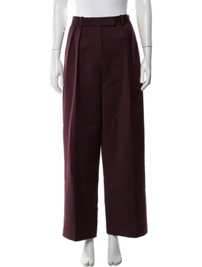 Pre-owned Alex Perry Wide Leg Pants In Burgundy