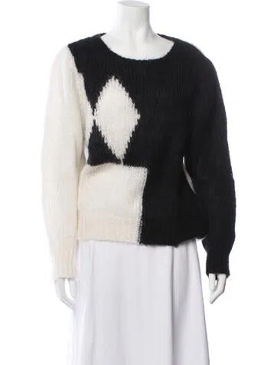 Pre-owned Alexa Chung Mohair Patterned Sweater In Black