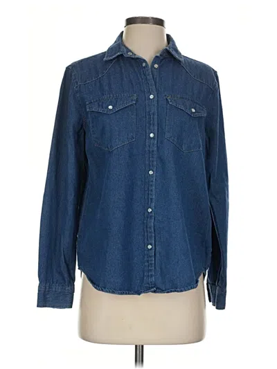 Pre-owned Alexander Jordan Long Sleeve Button Down Shirt In Blue