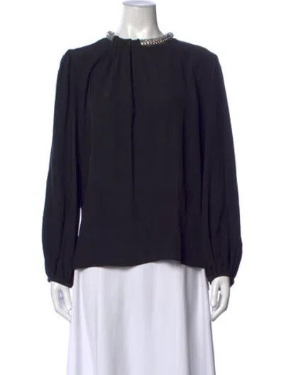 Pre-owned Alexander Mcqueen 2019 Silk Blouse In Black