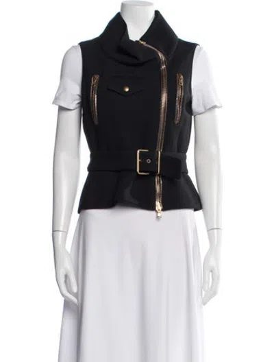 Pre-owned Alexander Mcqueen Acetate Vest In Black
