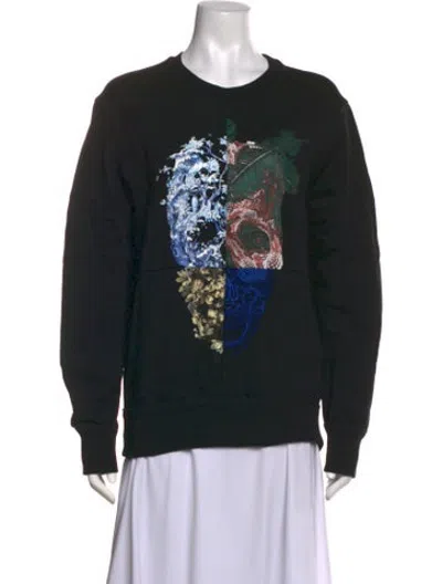 Pre-owned Alexander Mcqueen Graphic Print Crew Neck Sweatshirt In Black