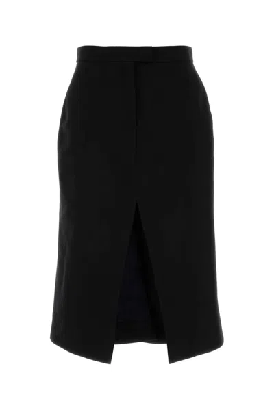 Alexander Mcqueen Kick Back Skirt In Black