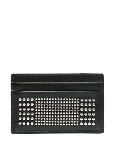 Alexander Mcqueen Leather Card Holder In Black