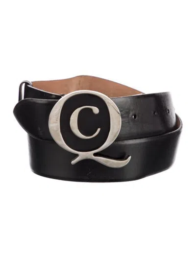 Pre-owned Alexander Mcqueen Leather Waist Belt In Black