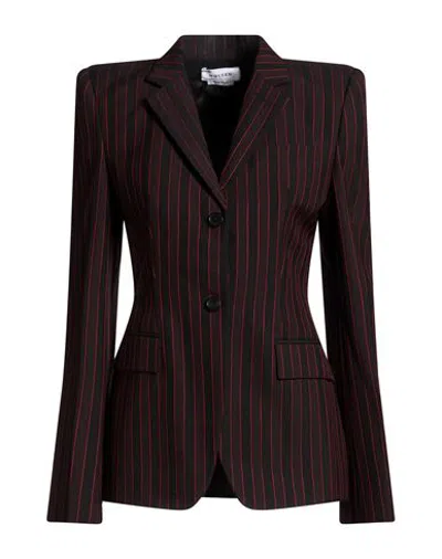 Alexander Mcqueen Mcqueen Woman Blazer Chocolate Brown Size 2 Wool In Multi