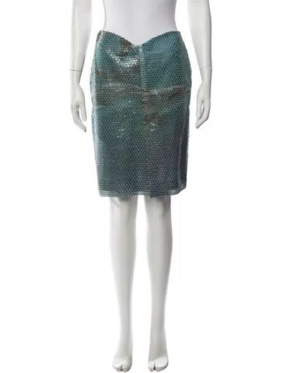 Pre-owned Alexander Mcqueen Vintage Mini Skirt In Blue