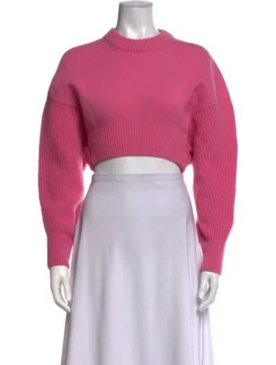 Pre-owned Alexander Mcqueen Wool Crew Neck Sweater In Pink