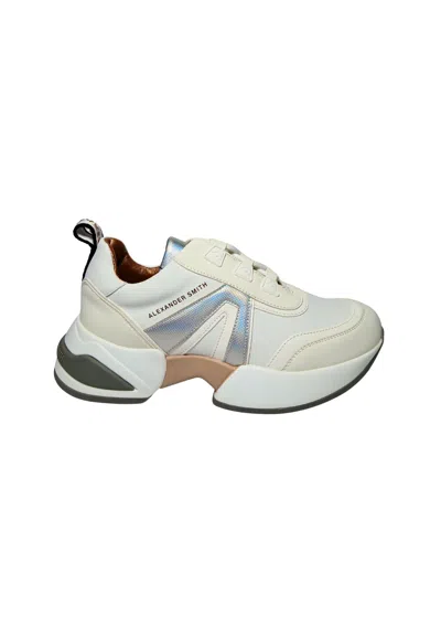Alexander Smith Women's Shoes  Marble Woman White Silver Sneaker In Multi