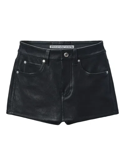 Alexander Wang Cotton-blend Mini Skirt In Black