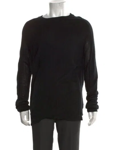 Pre-owned Alexander Wang Crew Neck Long Sleeve Pullover In Black
