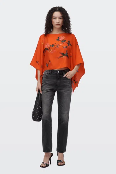 Alexander Wang Crystal Stud High-rise Taper Jean Aged Midgrey