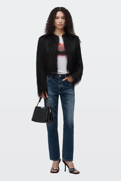 Alexander Wang Crystal Stud High-rise Taper Jean Vintage Indigo