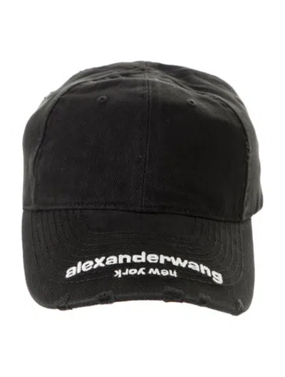 Pre-owned Alexander Wang Embroidered Baseball Cap In Black/white