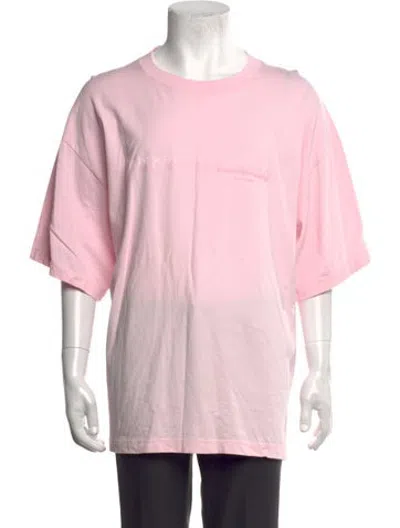 Pre-owned Alexander Wang Graphic Print Crew Neck T-shirt In Pink