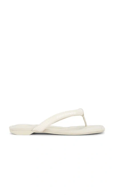Alexander Wang Jenna Tubular Flat Thong Sandal In Vanilla