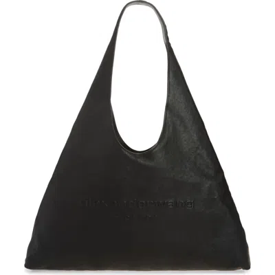 Alexander Wang Large Pike Leather Hobo Bag In Black