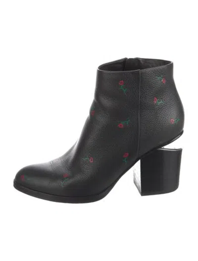 Pre-owned Alexander Wang Leather Boots In Black