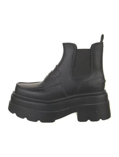 Pre-owned Alexander Wang Leather Chelsea Boots In Black