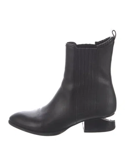 Pre-owned Alexander Wang Leather Chelsea Boots In Black