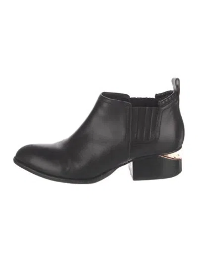 Pre-owned Alexander Wang Leather Chelsea Boots In Black
