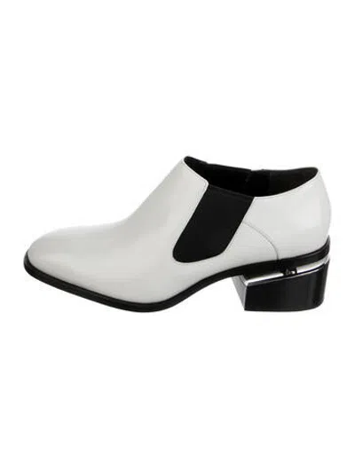 Pre-owned Alexander Wang Leather Loafers In White