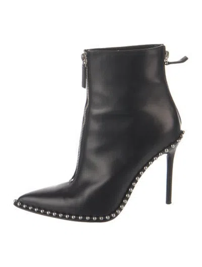 Pre-owned Alexander Wang Leather Studded Accents Boots In Black