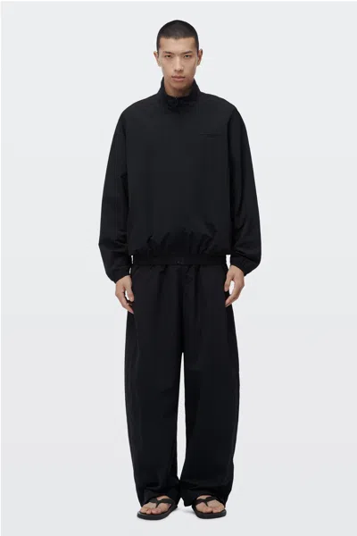 Alexander Wang Logo Elastic Mid-rise Track Pant In Black