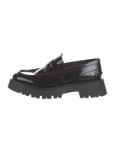 Pre-owned Alexander Wang Patent Leather Loafers In Black