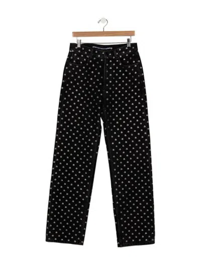 Pre-owned Alexander Wang Straight-leg Jeans In Black