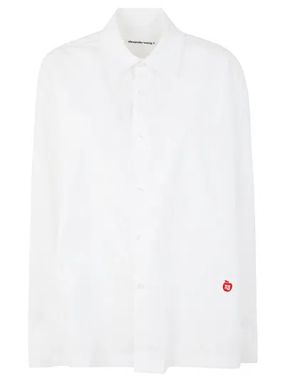 Alexander Wang T By  Shirt With Logo In White