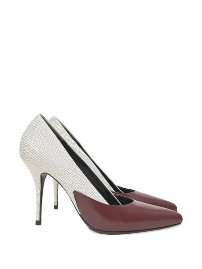 Pre-owned Alexander Wang Two-tone Pointed-toe Pumps In Neutral