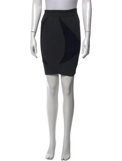 Pre-owned Alexander Wang Wool Mini Skirt In Grey