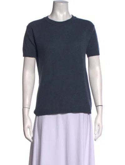 Pre-owned Alexandra Golovanoff Cashmere Crew Neck Sweater In Blue